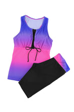 Black Ombre Print Racerback