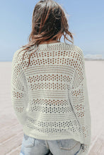 Hollow Out Crochet V Neck Sweater