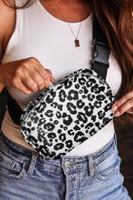 Leopard Print Buckle Canvas Chest