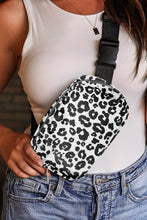 Leopard Print Buckle Canvas Chest