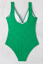 Bright Green  Ruffle Plunge Neck