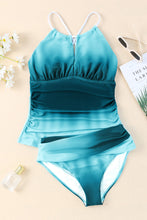 Oceanic Gradient Color Peekaboo Halter