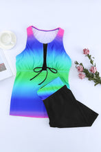 Black Ombre Print Racerback