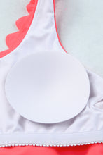 Scalloped Criss Cross High Waist