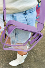 White Clear PVC Leather Strap Crossbody Bag