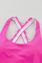 Scalloped Criss Cross High Waist