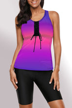 Black Ombre Print Racerback