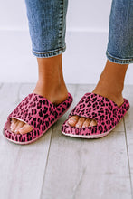 Leopard Print Thick Sole Slip On Slippers