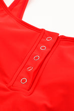 Square Neck Sleeveless Fashion Print