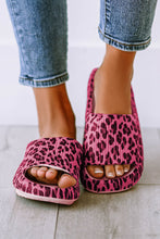 Leopard Print Thick Sole Slip On Slippers