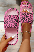 Leopard Print Thick Sole Slip On Slippers