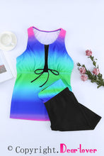 Black Ombre Print Racerback