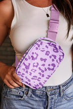 Leopard Print Buckle Canvas Chest