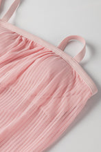 Turquoise Striped Mesh Knotted Hem