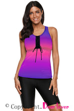 Black Ombre Print Racerback