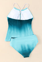Oceanic Gradient Color Peekaboo Halter