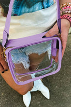 White Clear PVC Leather Strap Crossbody Bag