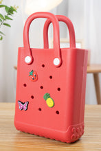 Fiery Red Waterproof EVA Random Decorations Hollow Tote Bag
