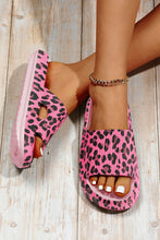 Leopard Print Thick Sole Slip On Slippers