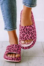 Leopard Print Thick Sole Slip On Slippers