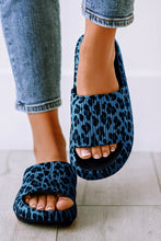 Leopard Print Thick Sole Slip On Slippers