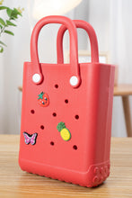 Fiery Red Waterproof EVA Random Decorations Hollow Tote Bag