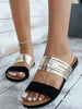 Suede Metallic Two Tone Flat